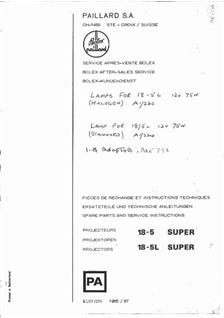 Bolex 18/5 manual. Camera Instructions.